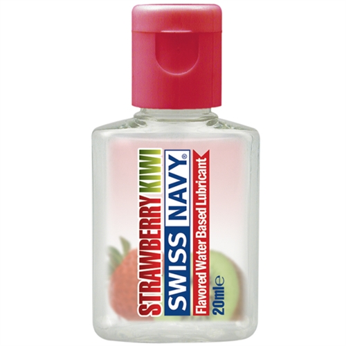 Swiss Navy Flavors Water-Based Lubricant -  Strawberry Kiwi - 20 ml