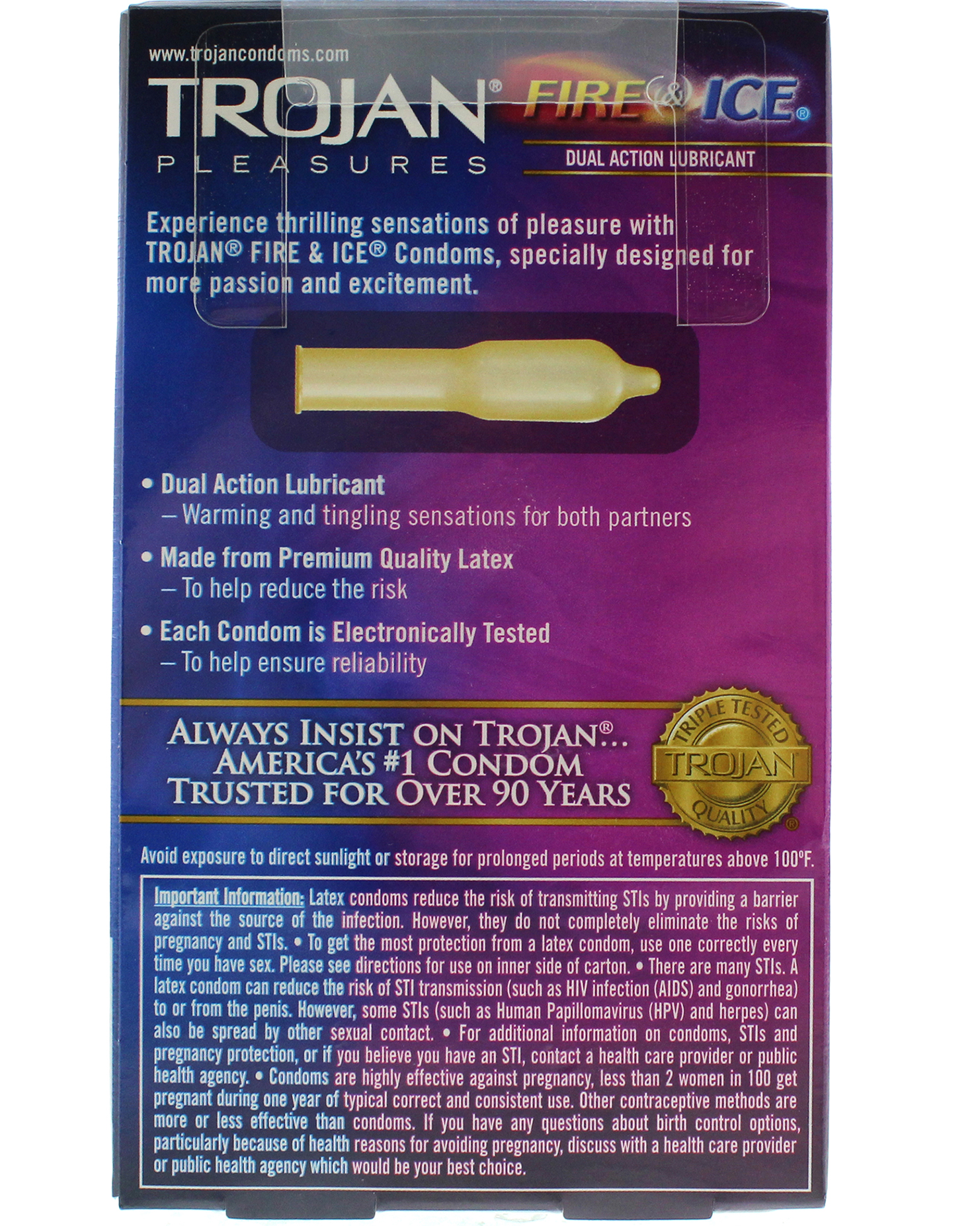 Trojan Pleasures Fire and Ice Dual Action - 10 Pack