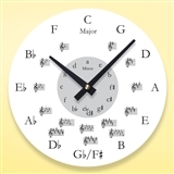 White Round Music Wall Clock