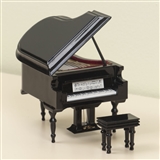 Miniature Grand Piano Figurine with Case