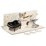 Piano & Butterflies Pop-Up With Sound Greeting Card