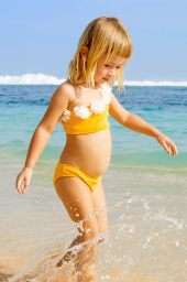 Bright Yellow Bikini for Toddler Girls and Girls