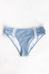 Morandi Blue Lace Bikini Bottom
