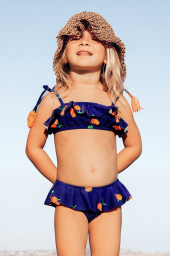 Sweet Cherry Ruffles Bikini For Toddler Girls and Girls