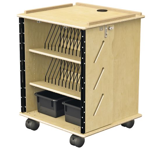 Mobile Laptop and Tablet Storage Cabinet with Casters