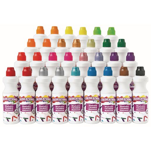 Colorations® Washable Chubbie Marker Classroom Value Pack - Set of 30