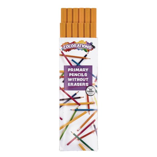 Colorations® Primary Pencils - Without Erasers, Set of 12
