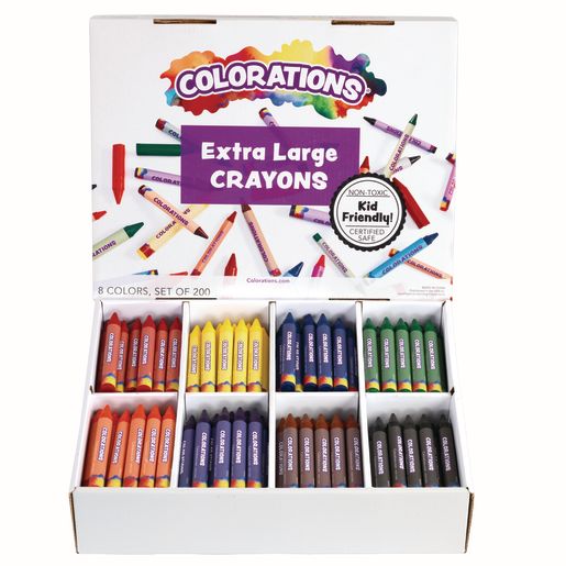 Colorations® Extra Large Crayons, Value Pack - Set of 200