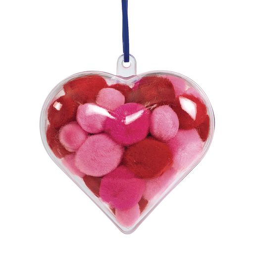Colorations® Clear Heart Ornaments - Set of 12