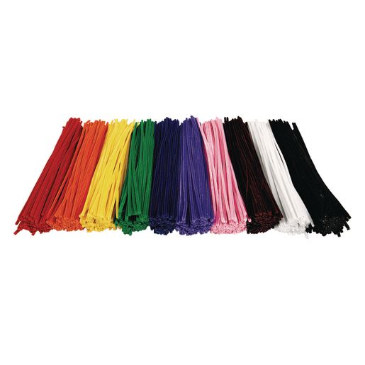 Colorations® 12 Pipe Cleaners - 1,000 Piece Value Pack, 10 colors, 100 Each
