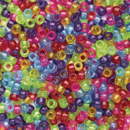 Colorations® Glitter Pony Beads - 1 lb.