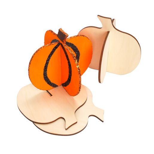 Colorations® Easy Build 3D Wood Pumpkin - Set of 6
