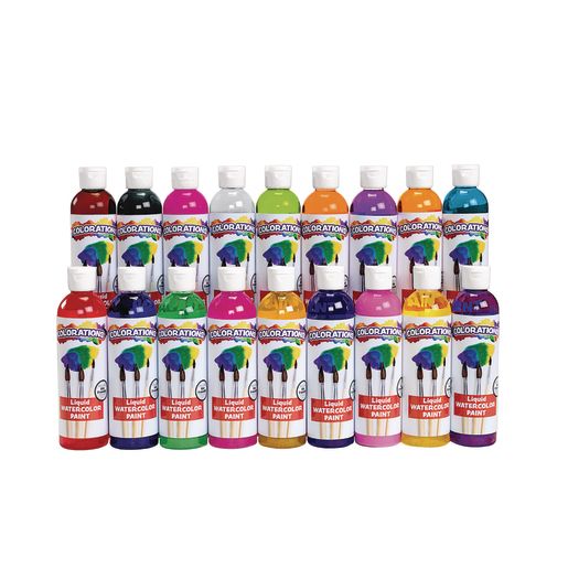 Colorations® Liquid Watercolor Paints, 8 oz. - Set of 18
