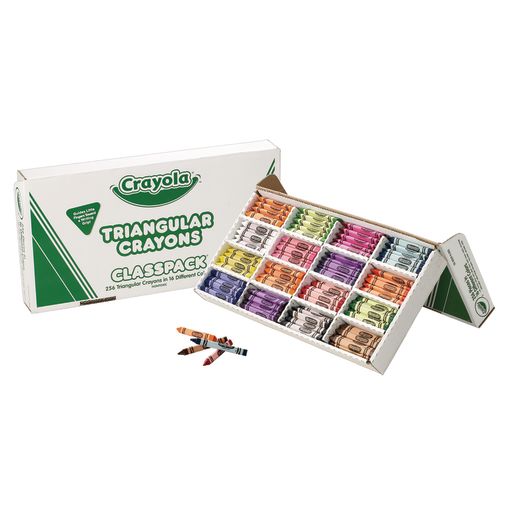 Crayola® Triangular Anti-Roll® Crayon Classpack - Set of 256