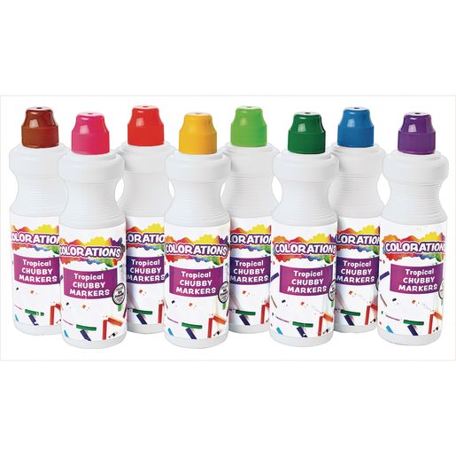 Colorations® Tropical Chubbie Markers - Set of 8