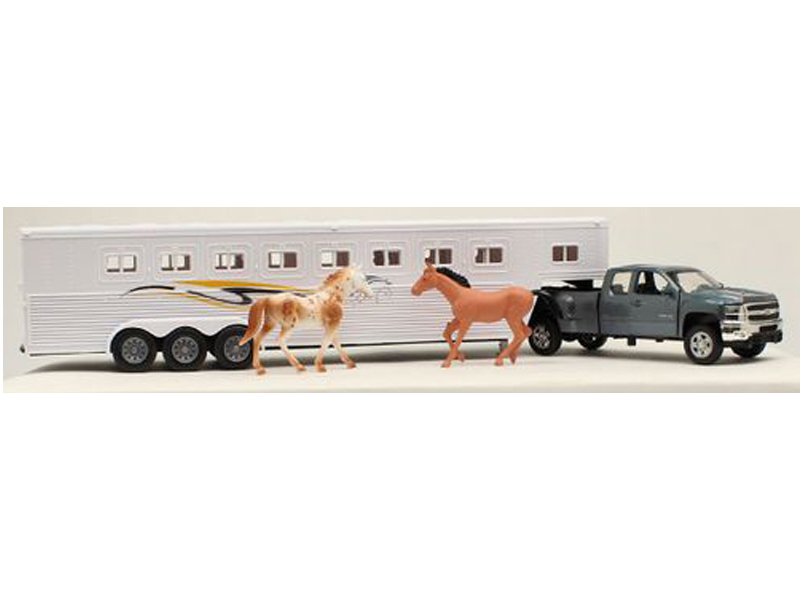 Bigtime Rodeo Chevy Silverado 250 Truck and Trailer Set by M &amp; F 50632