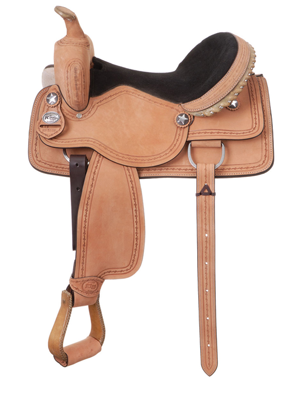 10inch to 17inch King Series Cowboy Roughout Saddle with Barbwire Tooling 181