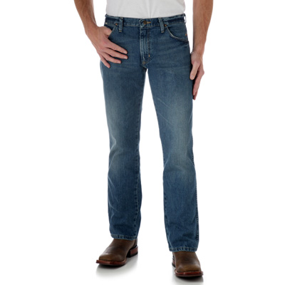 Wrangler Mens Premium Patch Jeans Slim 77 Fit
