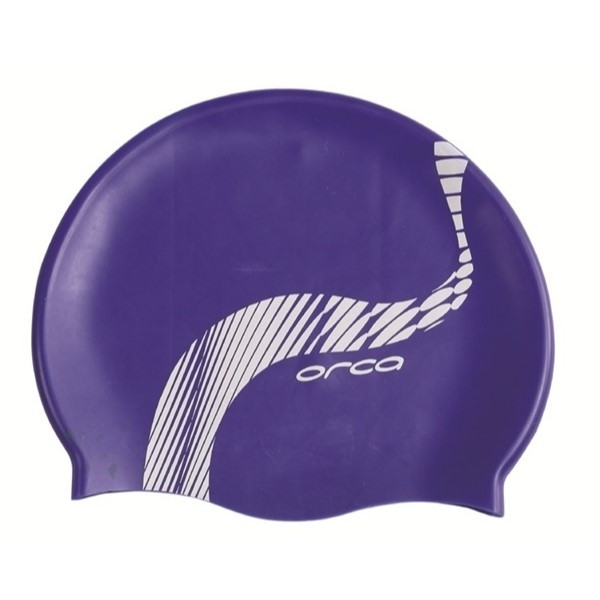 Orca Silicone Swim Cap with Print