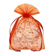 Cord Copper Organza Favor Bags Colored - 4 X 6 - Quantity: 30 - Fabric Bags by Paper Mart