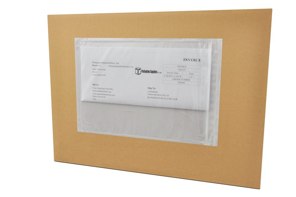 4&quot; x 6&quot; Reclosable Packing List Envelopes - Clear Face - 1000/Case