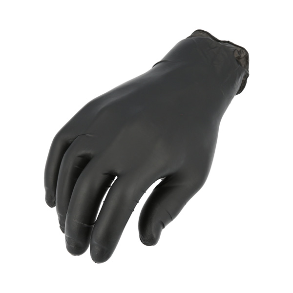 6 Mil Black Full-Texture Nitrile Gloves - Large - 1000 Gloves/Case