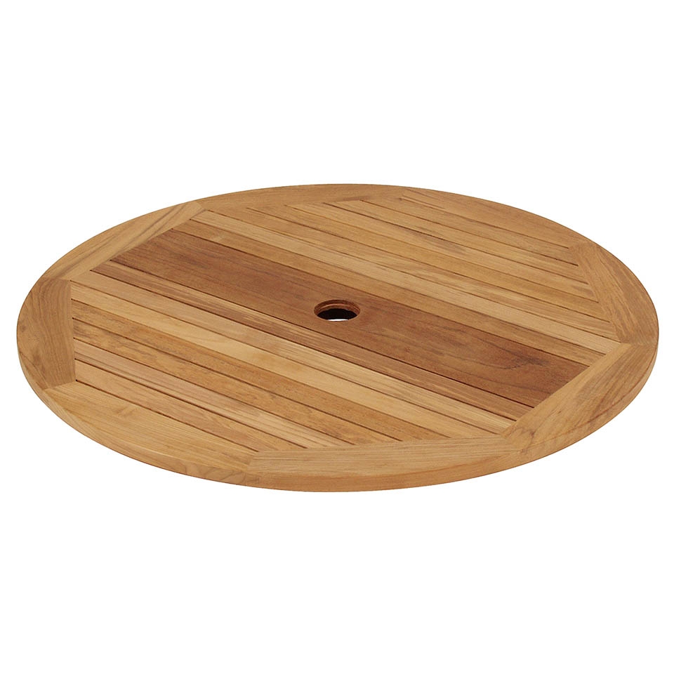 Barlow Tyrie Drummond Teak 43&quot; Lazy Susan for 73&quot;  Dining Table
