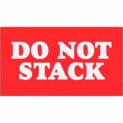 "Do Not Stack" Shipping & Pallet Labels