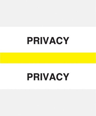 Yel. Preprinted Chart Divider Tabs; Privacy