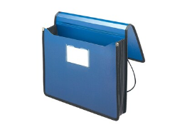 Smead Premium Poly Wallet, 5-1/4" Expansion, Letter Size, Navy Blue (71503)