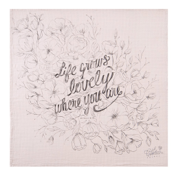 'Life Grows Lovely' Organic Swaddle Scarf