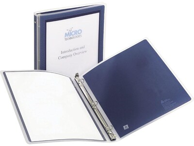 Avery Flexi-View 1/2" 3-Ring A4 Binder, Navy Blue (15766)
