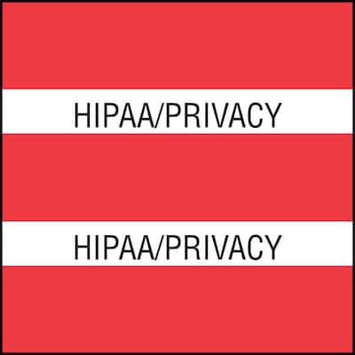 Medical Arts Press(r) Large Chart Divider Tabs, HIPAA/Privacy, Red