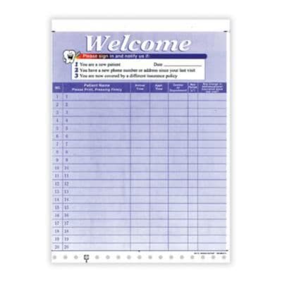 Medical Arts Press(r) Designer Privacy Sign-In Sheets, Dental, Happy Tooth