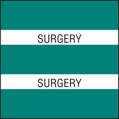 Medical Arts Press(r) Large Chart Divider Tabs, Surgery, Teal