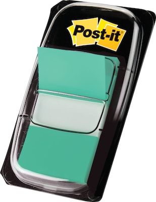 Post-it(r) Flags, 1" x 1.7", Green, 1200 Flags (680-3-24)