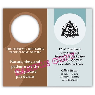 Medical Arts Press(r) Die Cut Business Cards; Spa Services