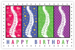 Birthday Spines Chiropractic Laser Postcards