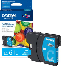 Brother LC 61 Cyan Ink Cartridge, Standard (LC61CS)