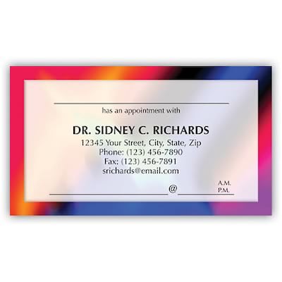 Medical Arts Press(r) Full-Color Dental Appointment Cards; Border Lights