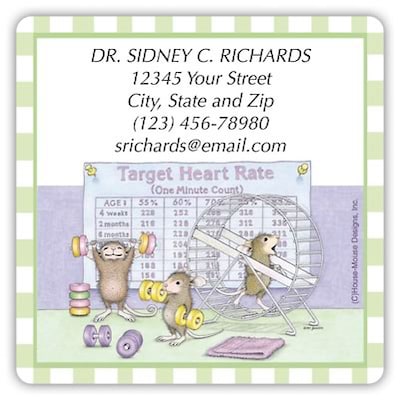 Medical Arts Press(r) 3x3" Full-Color Medical Magnets; Workout Mice