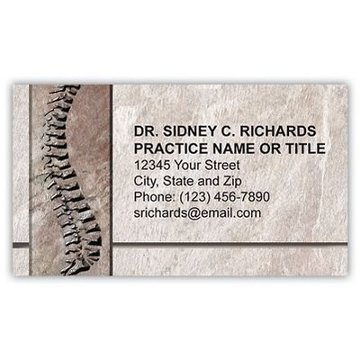 Medical Arts Press(r) Chiropractic Business Card Magnets; Fossil Spine