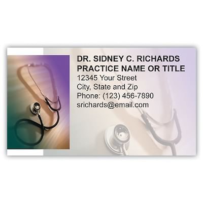 Medical Arts Press(r) Medical Business Card Magnets; Stethoscope
