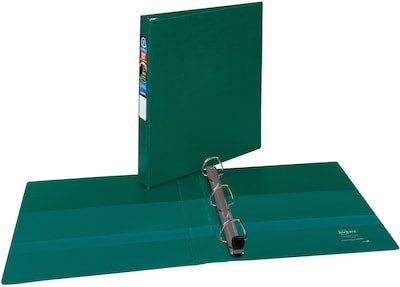 Avery Heavy-Duty Binder,1&quot; One Touch Rings, 275 Sheet Capacity, DuraHinge, Green (79789)