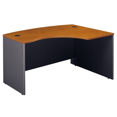 Bush Business Furniture Westfield 60W x 43D Right Handed L Bow Desk, Natural Cherry, Installed (WC72422FA)