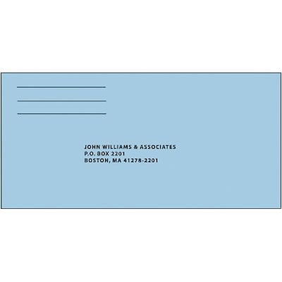 #9 Standard 1-Color Business Reply Env., Blue