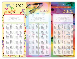 Magnetic Strip Back Eye Care Promotional Calendars Assortment Packs; Eyes