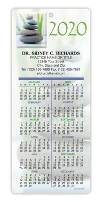 Magnet Strip Back Chiropractic Easy Hang Promotional Calendars; Balanced Rock