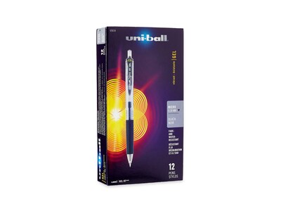 uni-ball GEL RT Retractable Gel Pens, Micro Point, Black Ink, 12/Pack (69034)