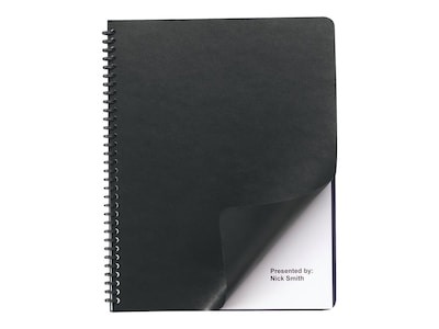 GBC Regency Presentation Covers, 8.5"W x 11"H, Black, 200/Pack (9742491)